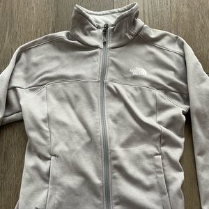Silver North Face jacket